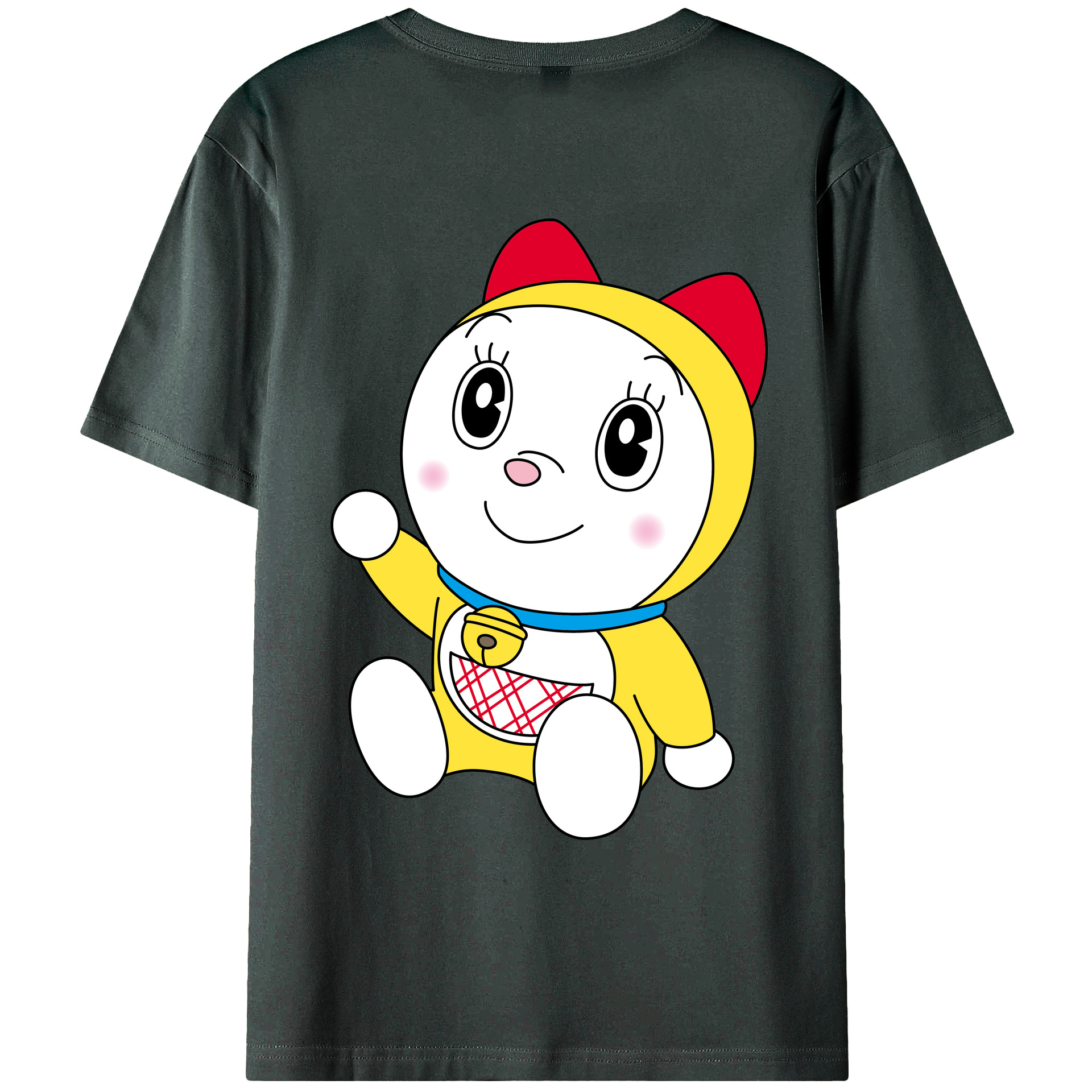 （画像用） ドラえもん ドラミ Doraemon Dorami 綿100％ メンズ半袖Tシャツ（バックプリント） 通気性